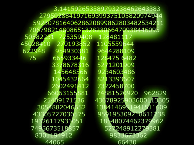 Pi Overlayed with Digits