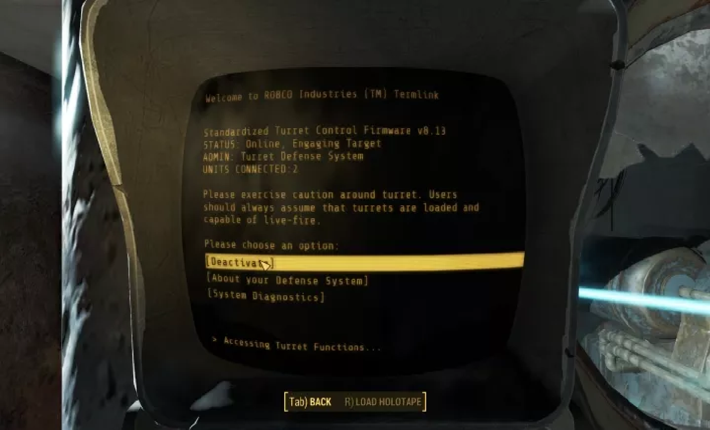 Fallout 4 Turret Hacking At Console